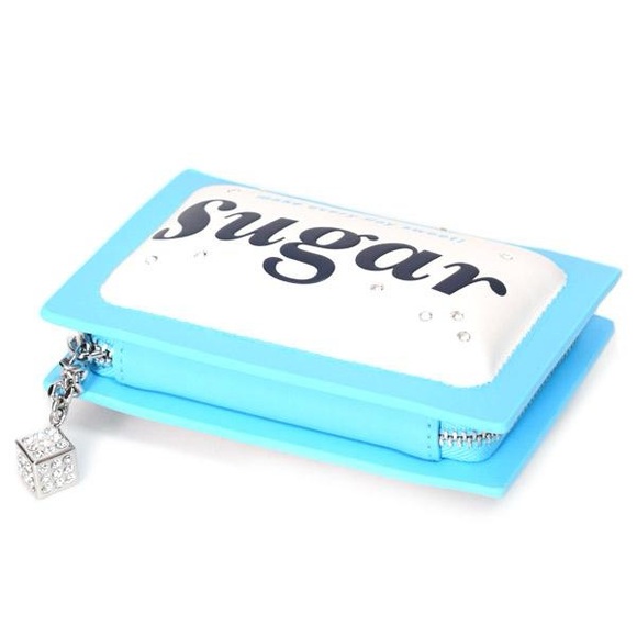 Sugar Packet Card Holder in Blue and White - Picture 2 of 3